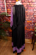 Chiffon Maxikleid schwarz lila 70er Abendmode Boho Frau Hippie lila M 40-42 real-boho Schlager schwarz Special vintageberlin.de