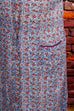 40er Jahre Kittelkleid blau Muster