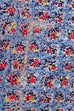 40er Jahre Kittelkleid blau Muster