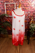 Vintage Sommerkleid weiß rot