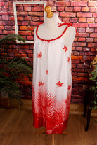 Vintage Sommerkleid weiß rot