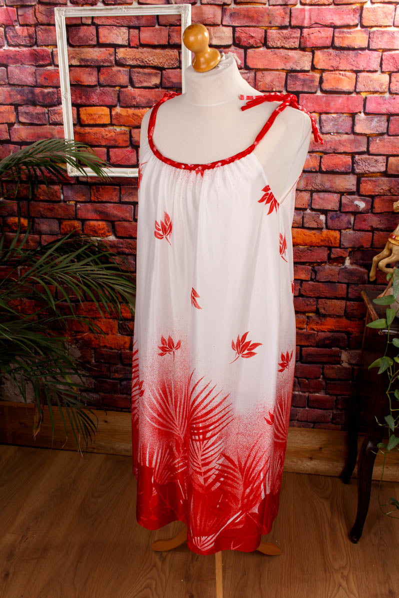 Vintage Sommerkleid weiß rot