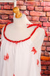 Vintage Sommerkleid weiß rot
