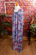 Hippiekleid blau bunt Chiffon 70er blau Boho Frau Hippie lila S 36-38 Special vintageberlin.de