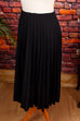 Plissee Rock schwarz 70er Frau Gothic S 36-38 schwarz Special vintageberlin.de