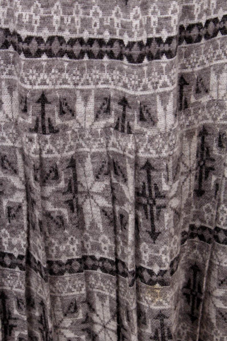 Flanell Faltenrock grau Muster
