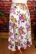 Sommerrock leuchtend bunt Blumen bunt Frau lila M 40-42 Rockabilly Special weiß vintageberlin.de