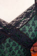 sexy Nylon Unterkleid schwarz grün