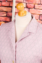 70er Stretchkleid rosa grau Muster
