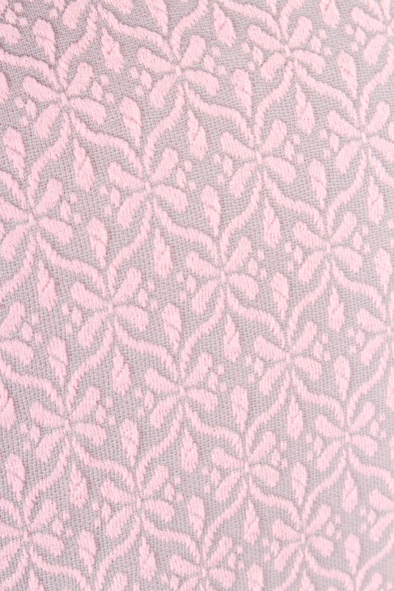 70er Stretchkleid rosa grau Muster