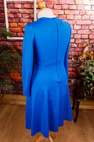 70s Schlagerkleid blau