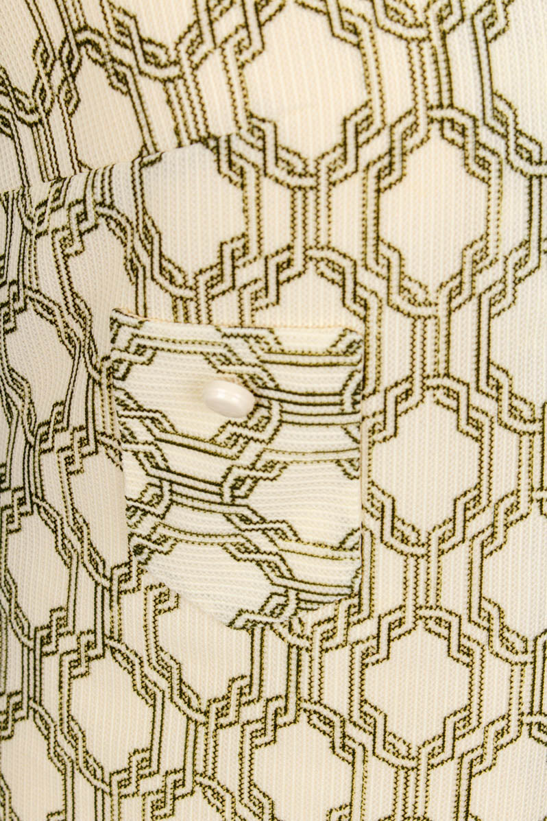 60s Minikleid grün Muster