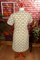 60s Minikleid grün Muster