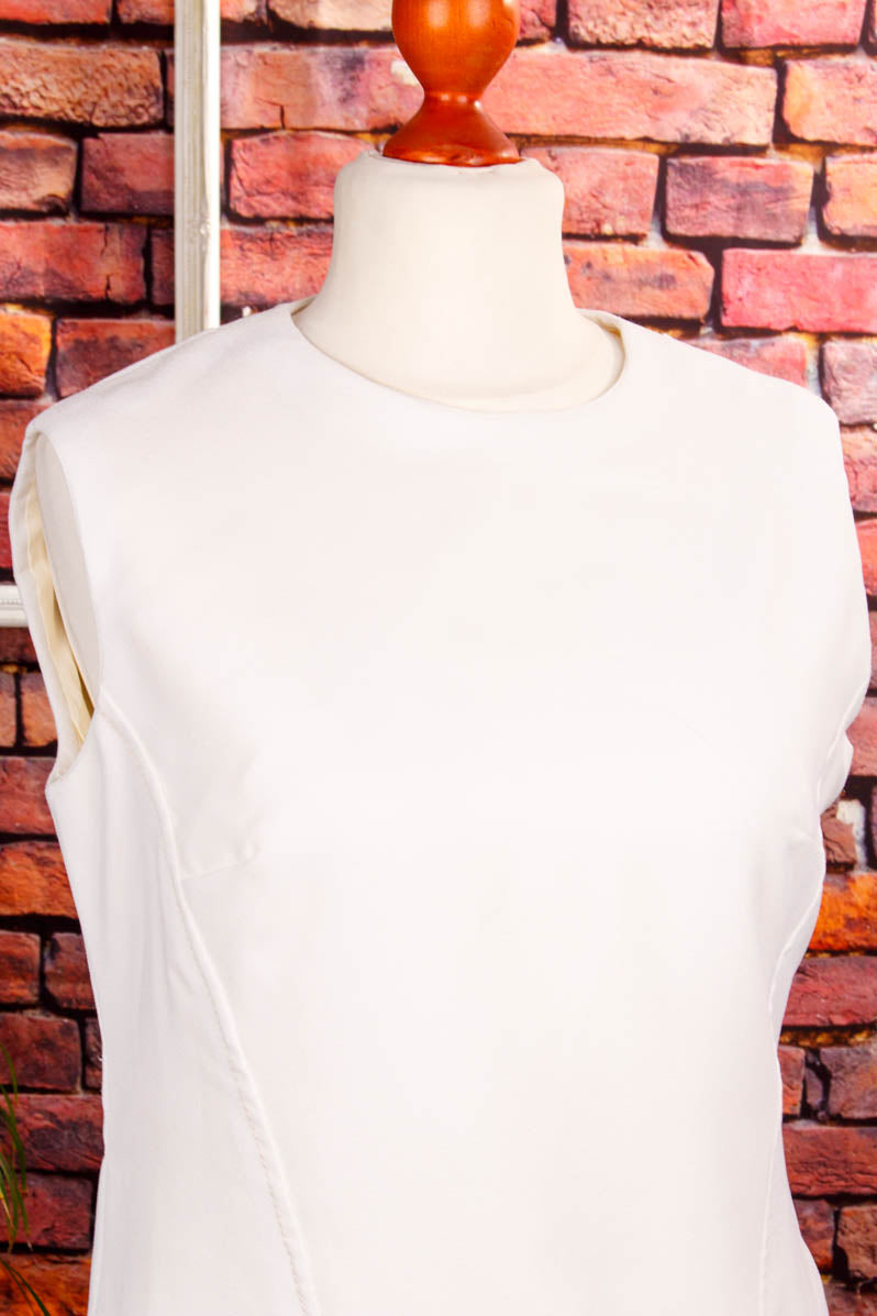 60s Minikleid weiß schlicht