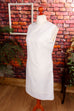60s Minikleid weiß schlicht 60er 70er Disco Frau Hochzeit M 40-42 Rockabilly Schlager weiß vintageberlin.de