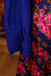 60s Seidenkleid rot blau Blumen 60er blau bunt Disco Frau Mod real-disco Rockabilly rot S 36-38 Schlager Special vintageberlin.de