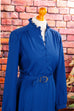 Vintage Stehkragenkleid blau