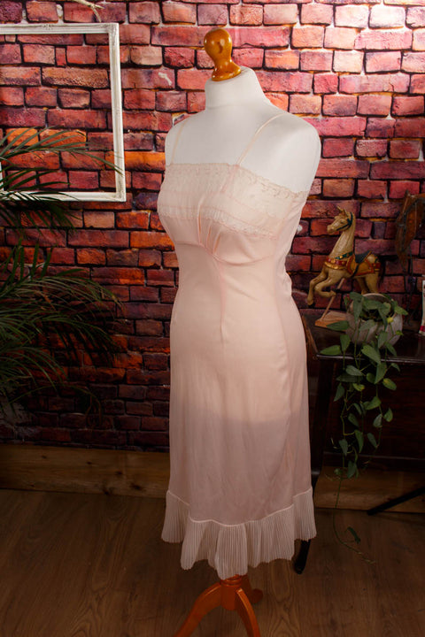 Vintage Unterkleid rosa Perlon
