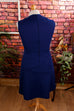 70s Disco Minikleid blau Streifen