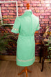 70s Schlagerkleid neon grün