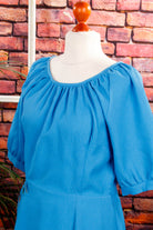 70er Tanzkleid türkisblau