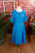 70er Tanzkleid türkisblau