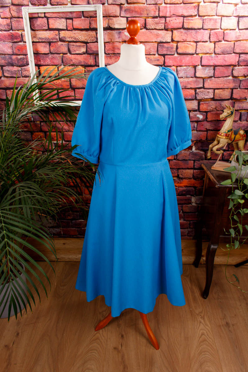 70er Tanzkleid türkisblau