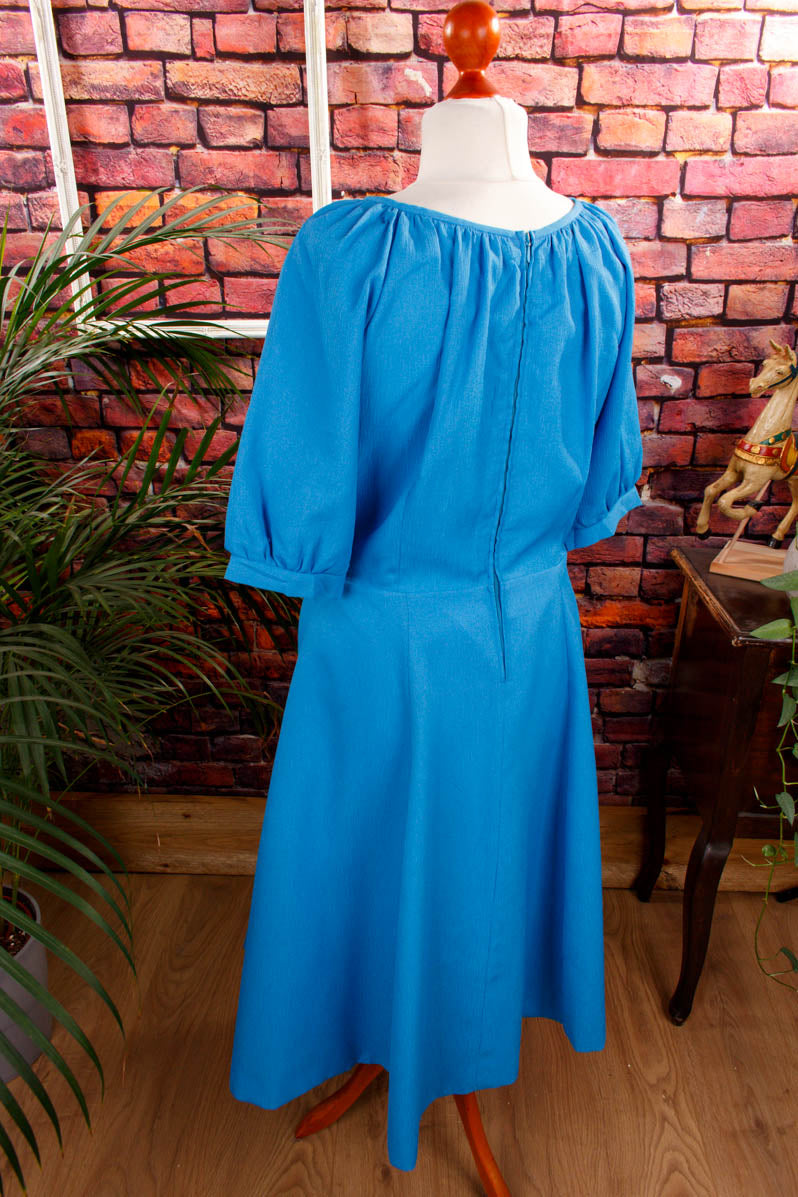 70er Tanzkleid türkisblau