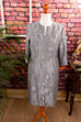 elegantes Brokat Kostüm silber 90er Abendmode Frau grau Hochzeit M 40-42 silber Special vintageberlin.de