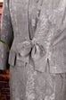 elegantes Brokat Kostüm silber 90er Abendmode Frau grau Hochzeit M 40-42 silber Special vintageberlin.de