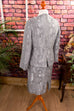 elegantes Brokat Kostüm silber 90er Abendmode Frau grau Hochzeit M 40-42 silber Special vintageberlin.de