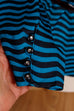 70s Top petrol Wellen 70er 80er blau Disco Frau M 40-42 real-disco Schlager schwarz Special türkis vintageberlin.de