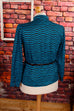 70s Top petrol Wellen 70er 80er blau Disco Frau M 40-42 real-disco Schlager schwarz Special türkis vintageberlin.de