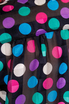 70s Disco Bluse bunte Punkte