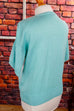 80s Sommer Pullover türkis 80er Disco Frau L 44-46 M 40-42 Rockabilly Special türkis vintageberlin.de