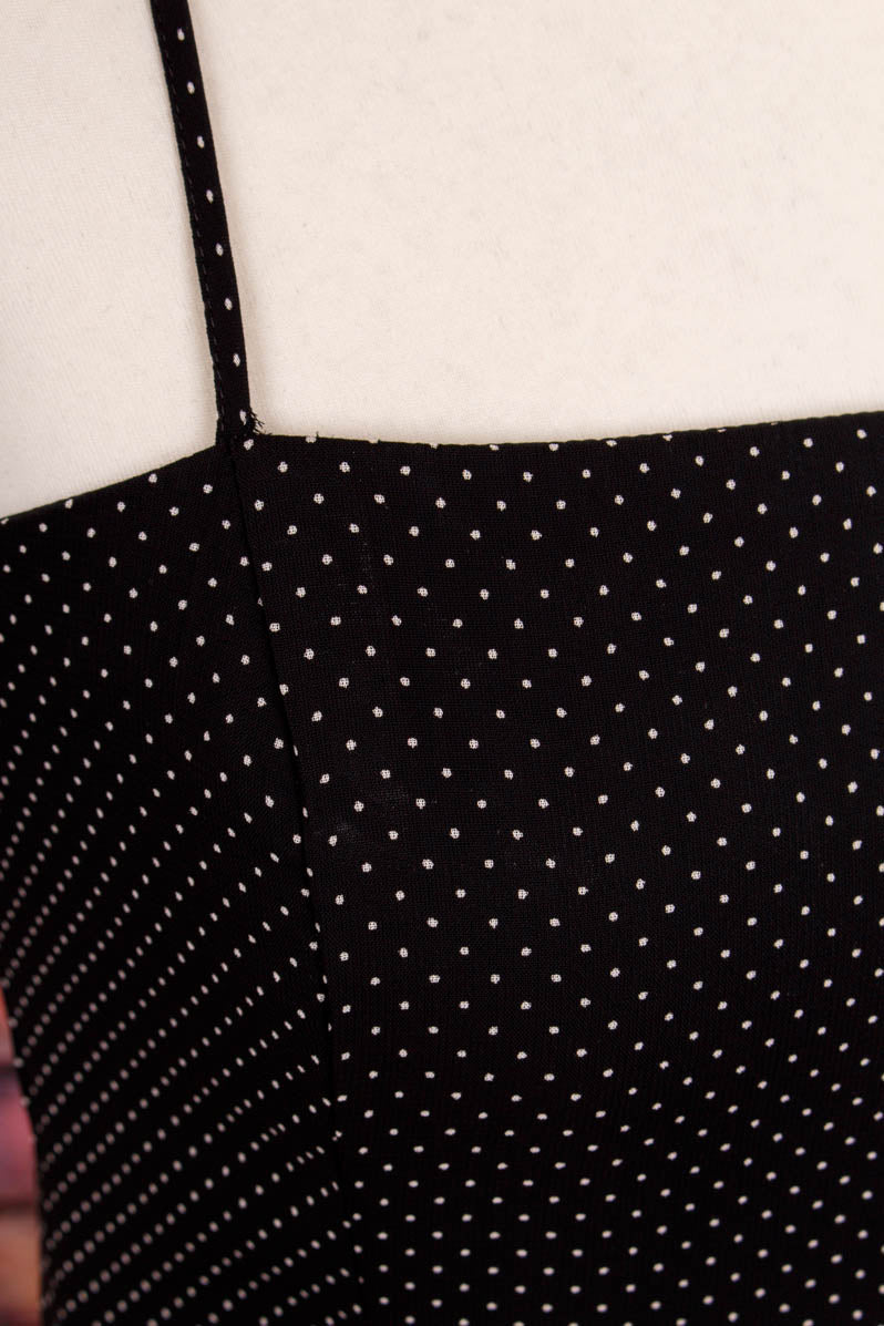 Tanzkleid schwarz Punkte