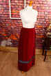 70er Hippierock rot Samt 70er Abendmode Boho Frau Hippie real-boho rot S 36-38 Schlager Special vintageberlin.de
