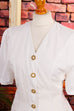 Boho 80s Bluse weiß 80er Boho Disco Frau real-80er Rockabilly S 36-38 Special weiß vintageberlin.de