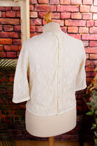 60s Spitzenbluse transparent