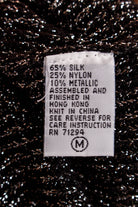 80s Glitzer Pulli schwarz silber Seide