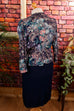 80er Schößchenkleid blau 80er blau Frau L 44-46 M 40-42 Rockabilly Sekretärin Special vintageberlin.de