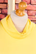 70s Disco Stretchtop gelb 70er Disco Frau gelb L 44-46 M 40-42 real-disco Rockabilly Schlager Special vintageberlin.de