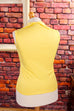 70s Disco Stretchtop gelb 70er Disco Frau gelb L 44-46 M 40-42 real-disco Rockabilly Schlager Special vintageberlin.de
