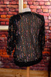 80s Disco Top schwarz bunt metallic 80er Abendmode Disco Frau real-80er schwarz Special XL 48-50 vintageberlin.de
