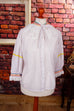 Boho Landhaus Bluse weiß Rüschen Default Title 70er Dirndl Frau L 44-46 M 40-42 weiß vintageberlin.de