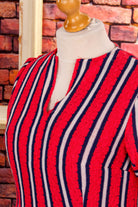 60s Strickkleid pink Streifen