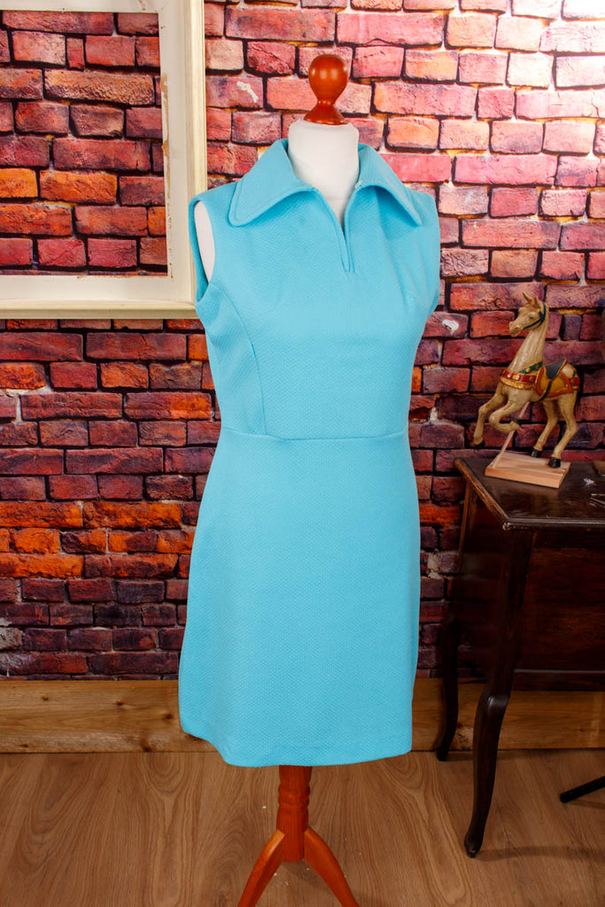 70er Schlagerkleid türkis Default Title 60er 70er DDR Disco Frau M 40-42 Rockabilly Schlager Special türkis vintageberlin.de
