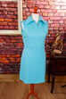 70er Schlagerkleid türkis Default Title 60er 70er DDR Disco Frau M 40-42 Rockabilly Schlager Special türkis vintageberlin.de