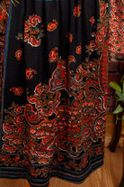 70er Stretchkleid Boho Muster