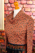 70er Stretchkleid Boho Muster
